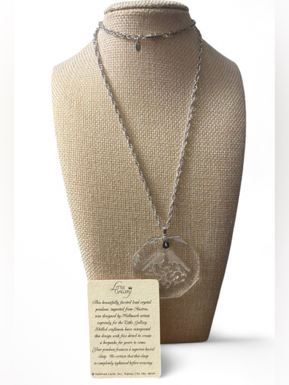 🦖 5 for $20 Hallmark Little Gallery Austrian Crystal Love Birds Pendant
